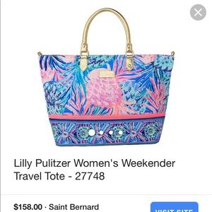 ISO Lilly expandable weekender travel tote